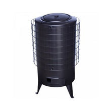 Cargar imagen en el visor de la galería, Estufa de leña cerrada Ecodesign García n.º 4, pintada en negro