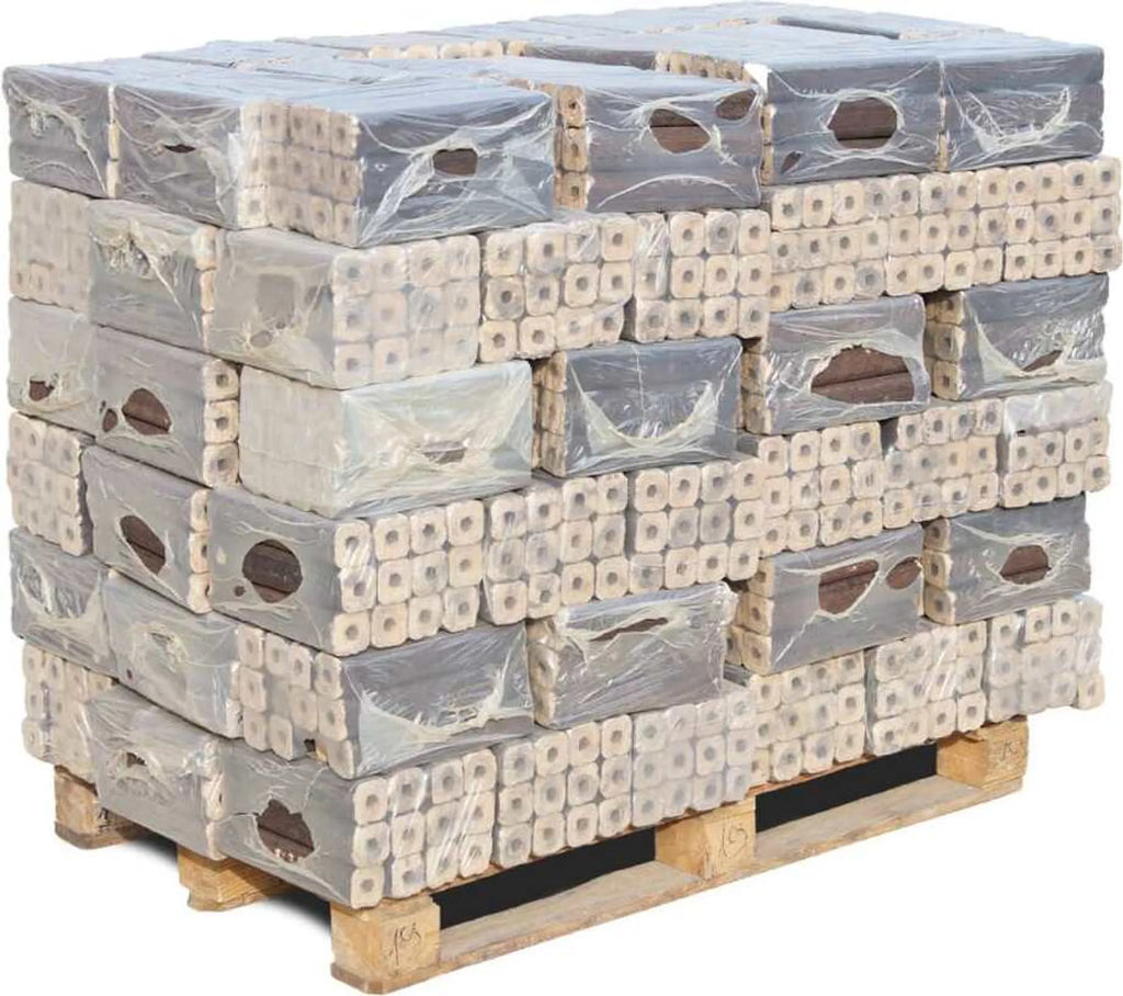 Briquetas de madera dura estándar PINI KAY, briquetas 96 x 10 kg, briquetas 960 kg